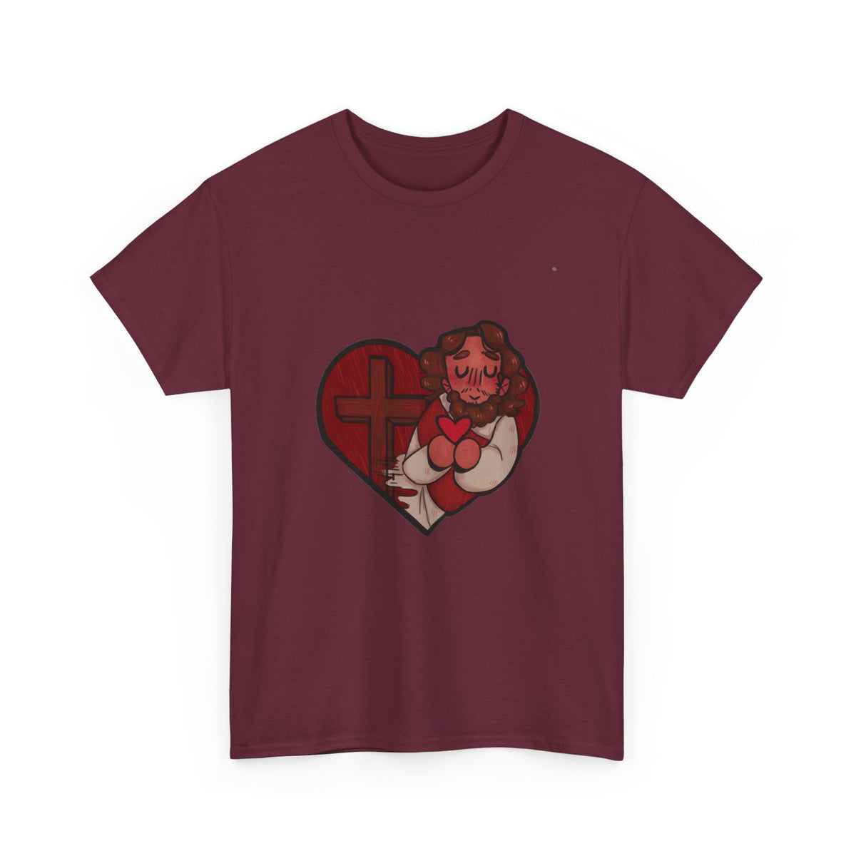 Jesus Heart Heavy Cotton Tee