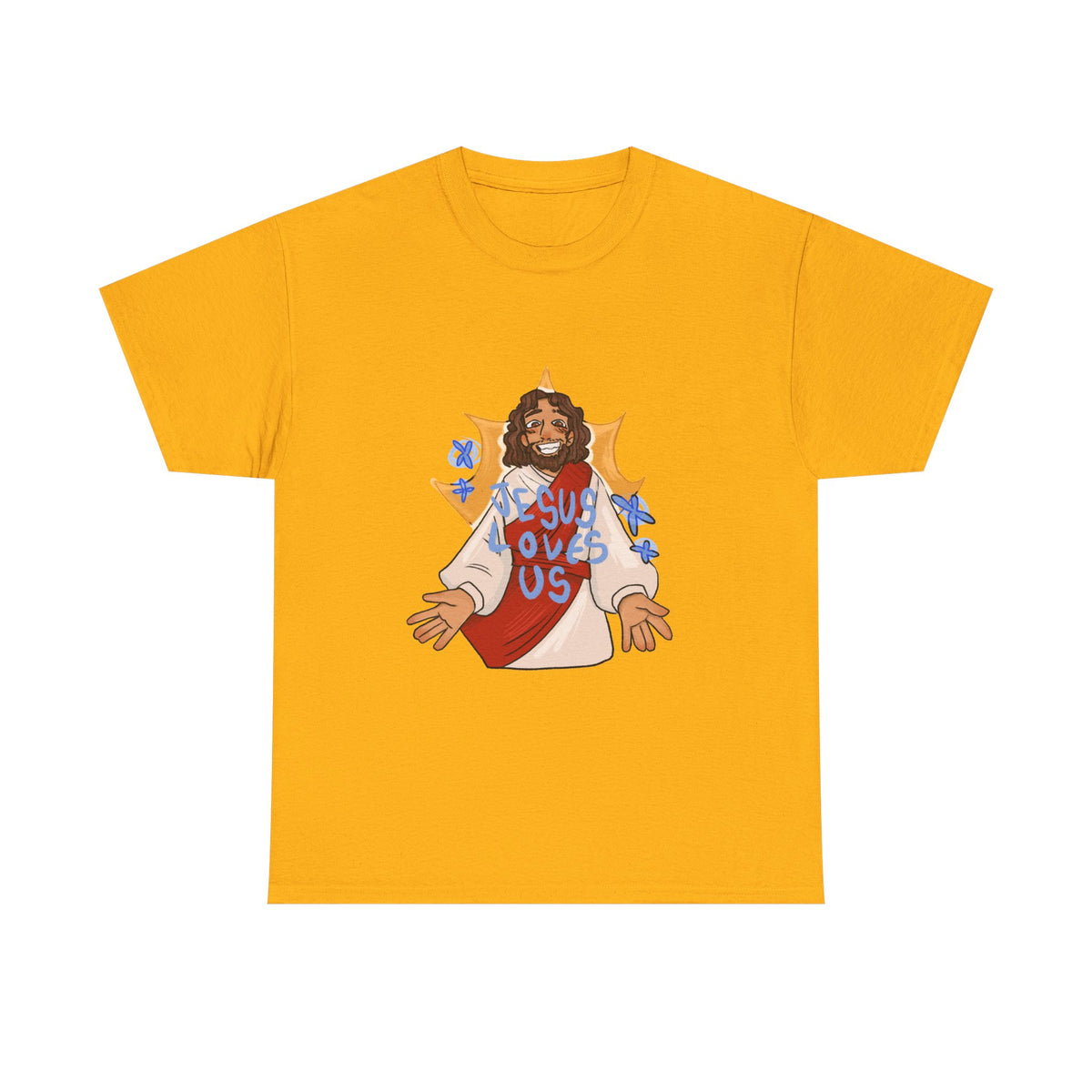 Jesus Loves Us Heavy Cotton Tee