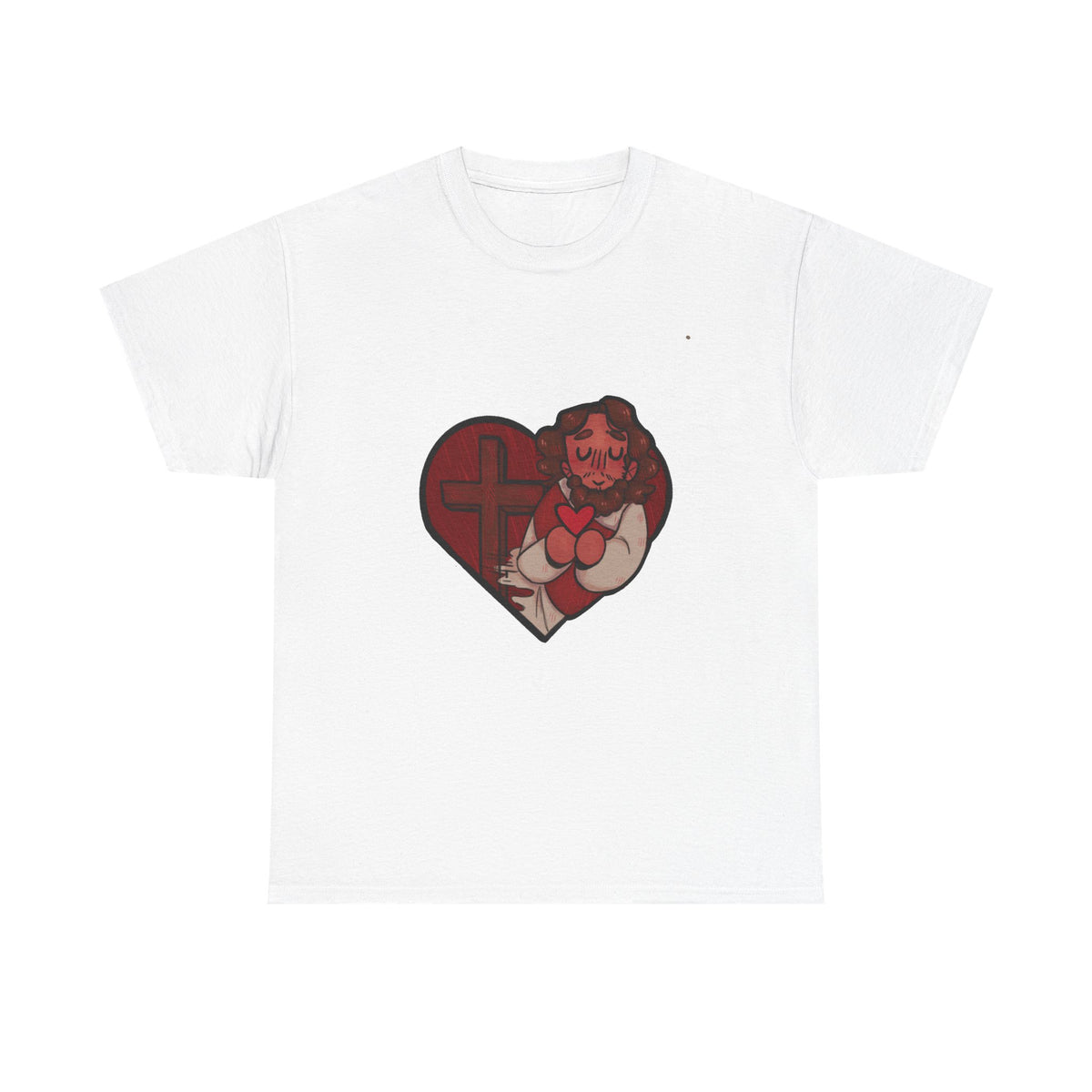 Jesus Heart Heavy Cotton Tee
