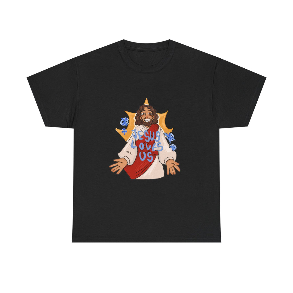 Jesus Loves Us Heavy Cotton Tee