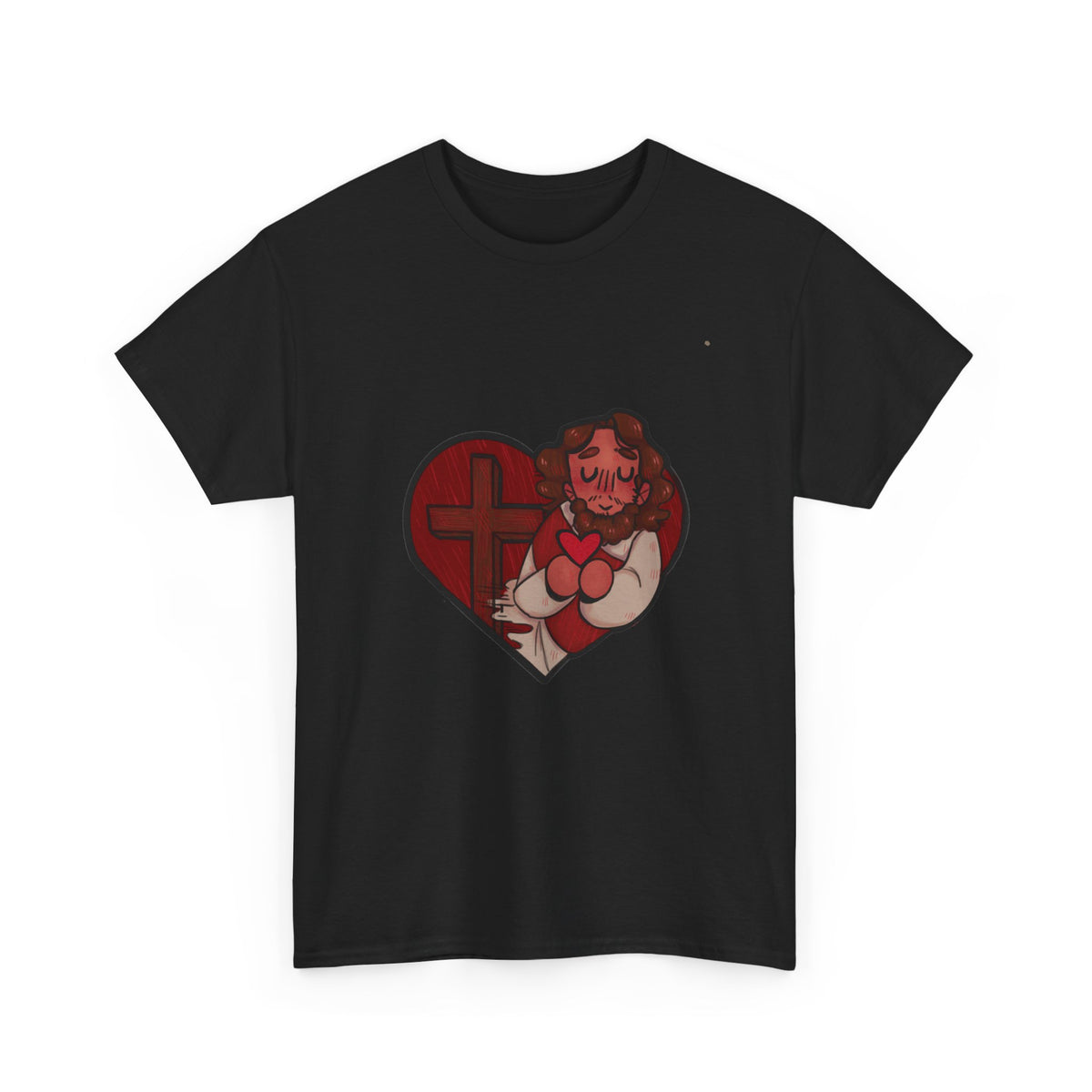 Jesus Heart Heavy Cotton Tee