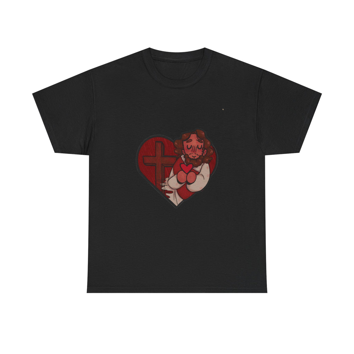 Jesus Heart Heavy Cotton Tee
