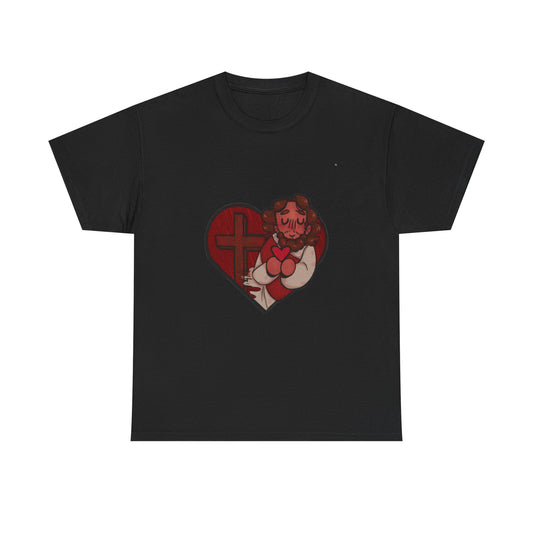 Jesus Heart Heavy Cotton Tee