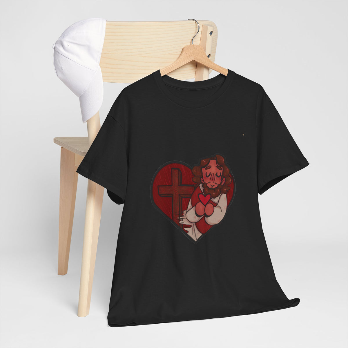 Jesus Heart Heavy Cotton Tee
