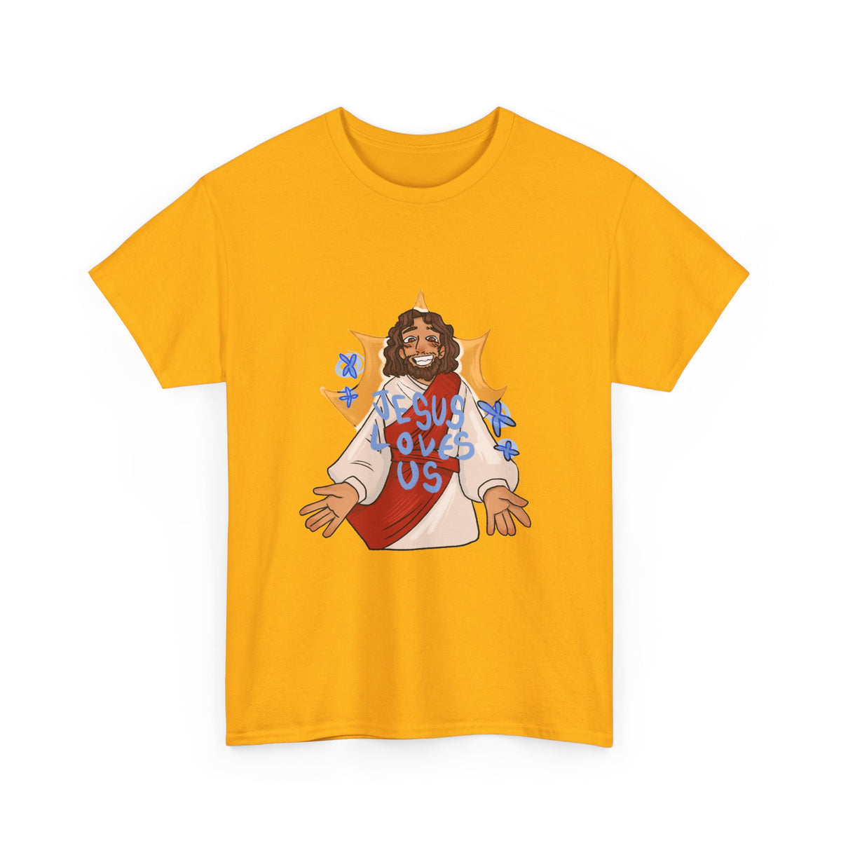 Jesus Loves Us Heavy Cotton Tee