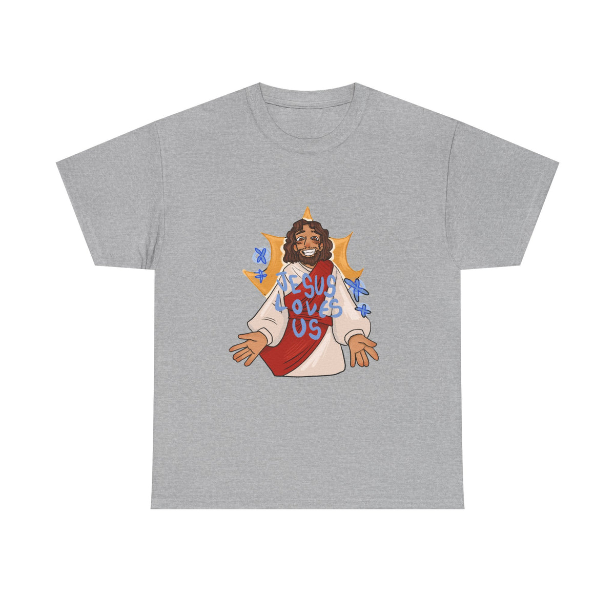 Jesus Loves Us Heavy Cotton Tee