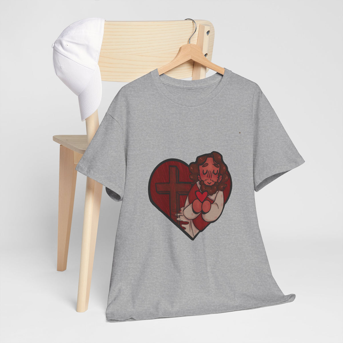 Jesus Heart Heavy Cotton Tee