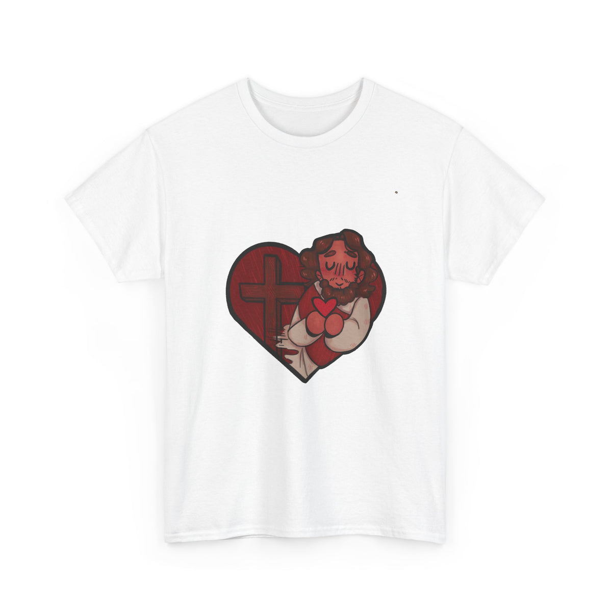 Jesus Heart Heavy Cotton Tee