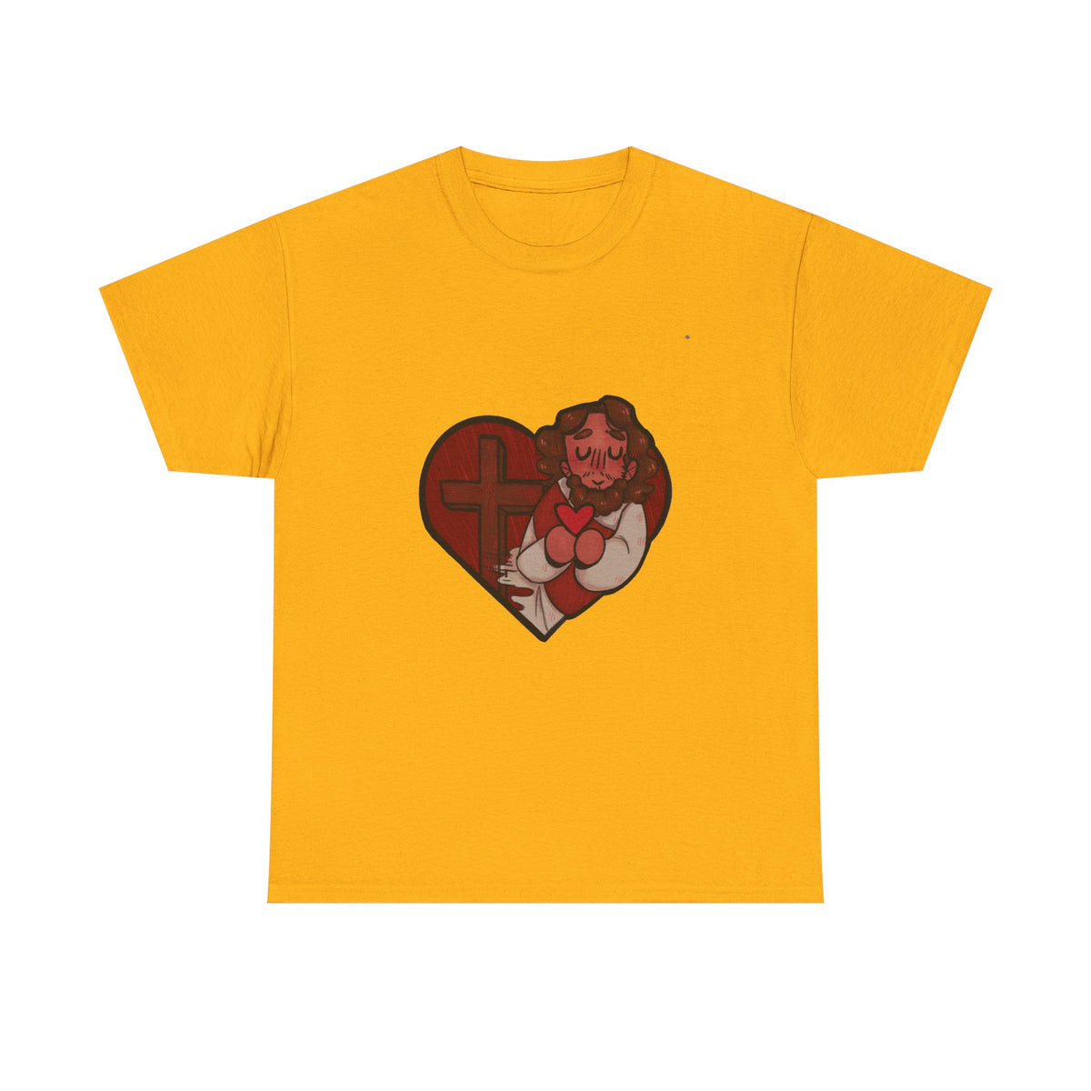 Jesus Heart Heavy Cotton Tee