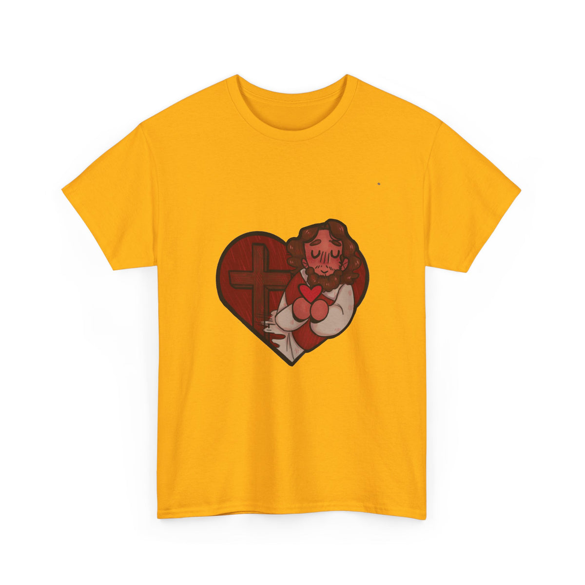 Jesus Heart Heavy Cotton Tee